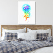 Rainbow-Qualle Leinwanddruck (Insitu (Schlafzimmer))