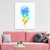 Rainbow-Qualle Leinwanddruck (Insitu (Wohnzimmer))