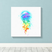 Rainbow-Qualle Leinwanddruck (Insitu (Holzboden))