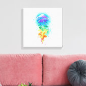 Rainbow-Qualle Leinwanddruck (Insitu (Wohnzimmer))