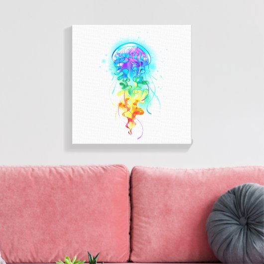 Rainbow-Qualle Leinwanddruck (Insitu (Wohnzimmer))