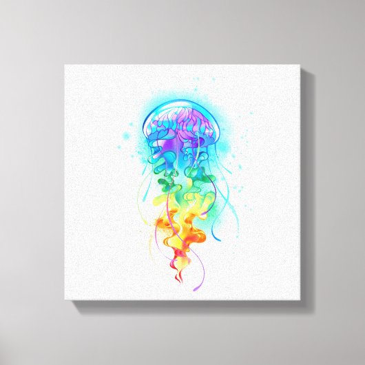 Rainbow-Qualle Leinwanddruck (Vorderseite)