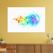 Rainbow-Qualle Leinwanddruck (Insitu (Wohnzimmer))