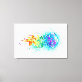 Rainbow-Qualle Leinwanddruck (Vorderseite)