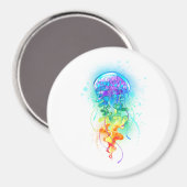 Rainbow-Qualle Magnet (Vorderseite/Rückseite)