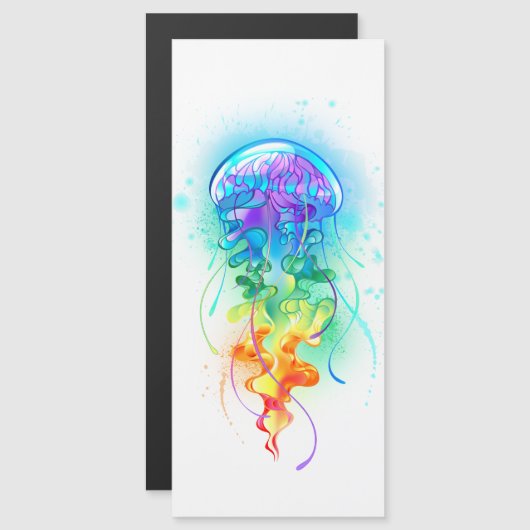 Rainbow-Qualle Magneteinladung (Vorne/Hinten)