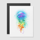 Rainbow-Qualle Magneteinladung (Vorne/Hinten)