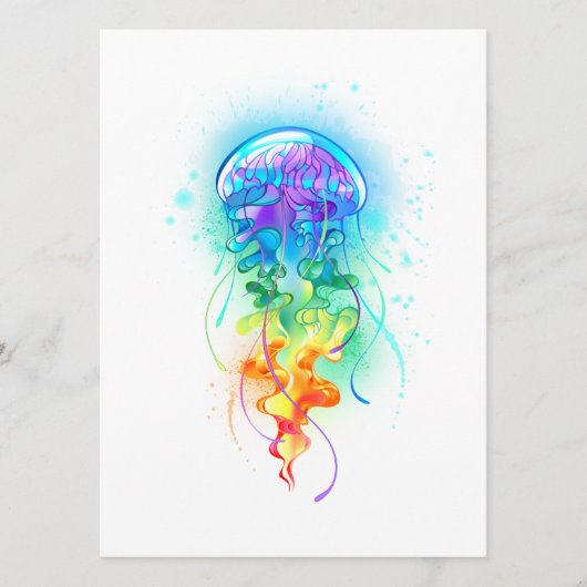 Rainbow-Qualle Menükarte (Vorderseite)