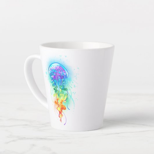 Rainbow-Qualle Milchtasse (Linke Ecke)