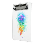 Rainbow-Qualle Mini Klemmbrett (Gewinkelt2)