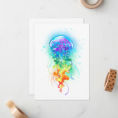 Rainbow-Qualle Mitteilungskarte (Vorderseite/Rückseite Beispiel)