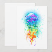 Rainbow-Qualle Mitteilungskarte (Vorne/Hinten)