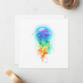 Rainbow-Qualle Mitteilungskarte (Vorderseite/Rückseite Beispiel)