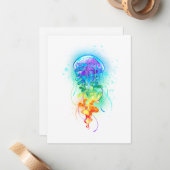 Rainbow-Qualle Mitteilungskarte (Vorderseite/Rückseite Beispiel)