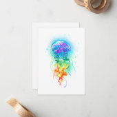 Rainbow-Qualle Mitteilungskarte (Vorderseite/Rückseite Beispiel)