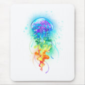 Rainbow-Qualle Mousepad (Vorne)