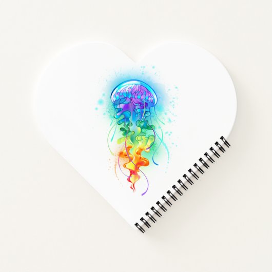 Rainbow-Qualle Notizblock (Rückseite)