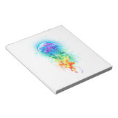Rainbow-Qualle Notizblock (angewinkelt)