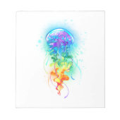 Rainbow-Qualle Notizblock (Vorderseite)