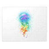 Rainbow-Qualle Notizblock (Vorderseite)