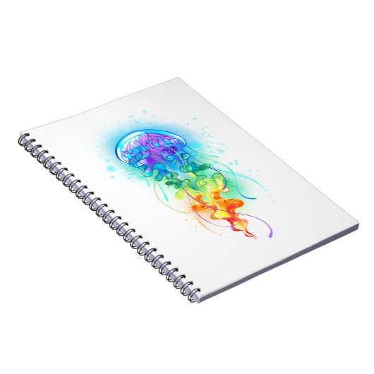 Rainbow-Qualle Notizblock (Rechte Seite)