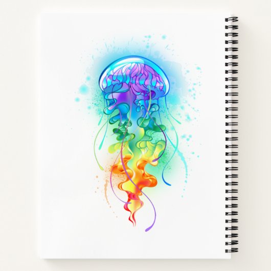 Rainbow-Qualle Notizblock (Rückseite)