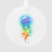 Rainbow-Qualle Ornament (Rückseite)