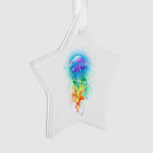 Rainbow-Qualle Ornament (Vorderseite)