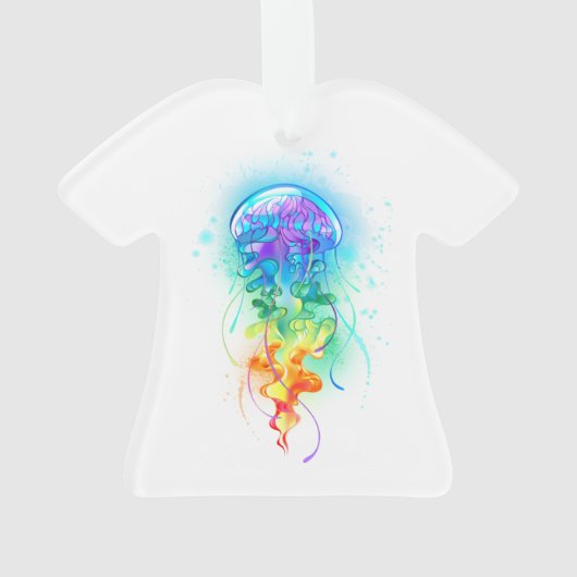 Rainbow-Qualle Ornament (Rückseite)