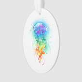 Rainbow-Qualle Ornament (Vorderseite)