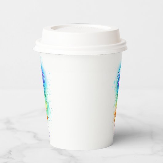 Rainbow-Qualle Pappbecher (Links)