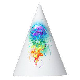 Rainbow-Qualle Partyhütchen
