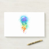 Rainbow-Qualle Post-it Klebezettel (Auf Schreibtisch)