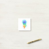 Rainbow-Qualle Post-it Klebezettel (Auf Schreibtisch)