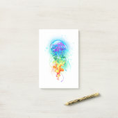 Rainbow-Qualle Post-it Klebezettel (Auf Schreibtisch)