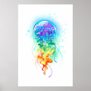 Rainbow-Qualle Poster