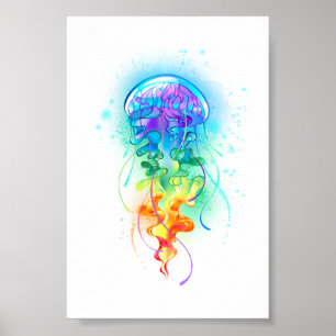 Rainbow-Qualle Poster