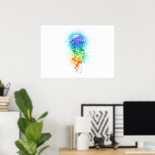Rainbow-Qualle Poster (Heimbüro)