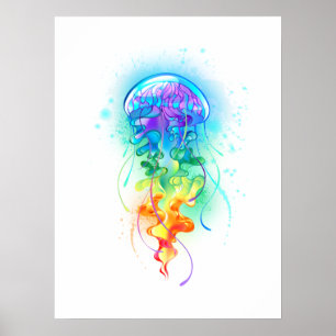 Rainbow-Qualle Poster
