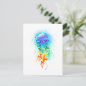 Rainbow-Qualle Postkarte (Stehend Vorderseite)