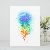 Rainbow-Qualle Save The Date (Stehend Vorderseite)