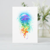 Rainbow-Qualle Save The Date (Stehend Vorderseite)