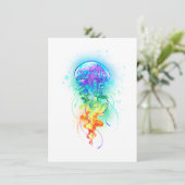 Rainbow-Qualle Save The Date (Stehend Vorderseite)