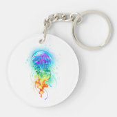 Rainbow-Qualle Schlüsselanhänger (Rückseite)