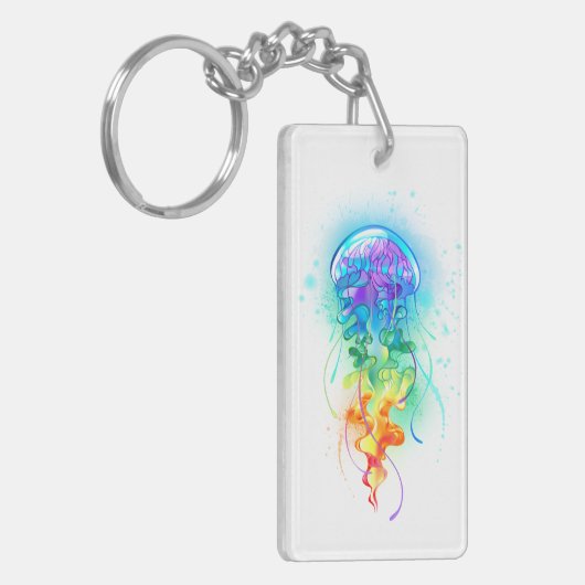 Rainbow-Qualle Schlüsselanhänger (Vorderseite links)