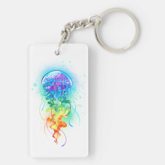 Rainbow-Qualle Schlüsselanhänger (Rückseite)