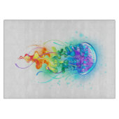 Rainbow-Qualle Schneidebrett (Vorderseite)