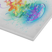 Rainbow-Qualle Schneidebrett (Ecke)