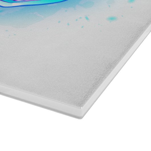 Rainbow-Qualle Schneidebrett (Ecke)