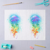 Rainbow-Qualle Seidenpapier (Basteln)